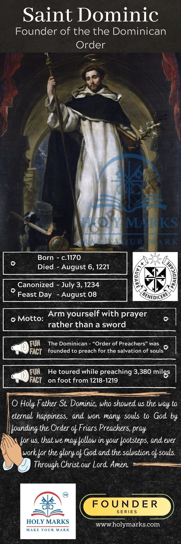 Saint Dominic: Bookmark